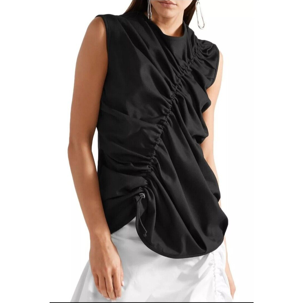 SID NEIGUM "travel-easy-wear" stretch ruched goop fave sleeveless top $425 8 / m - Picture 12 of 12